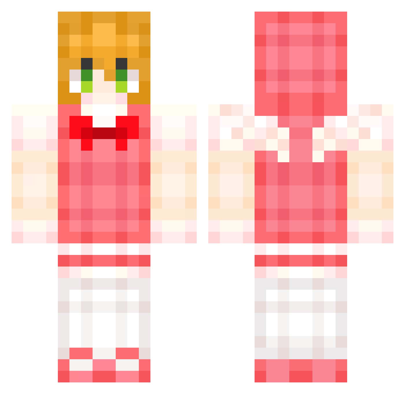Somnei Minecraft skin, front and back view