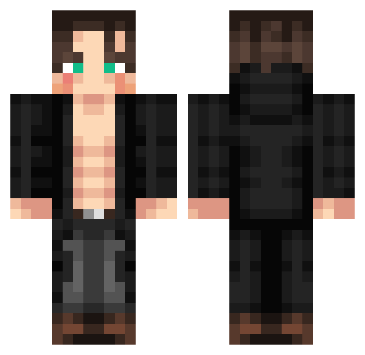 OneFrostyPepsi Minecraft skin, front and back view