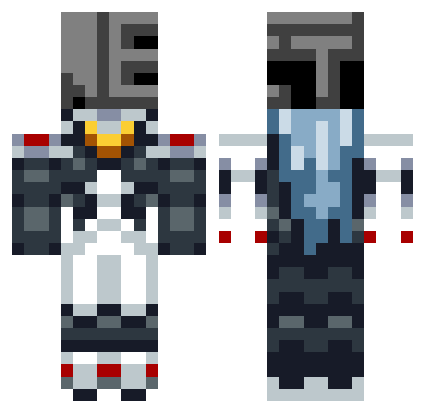 Vurger Minecraft skin, front and back view