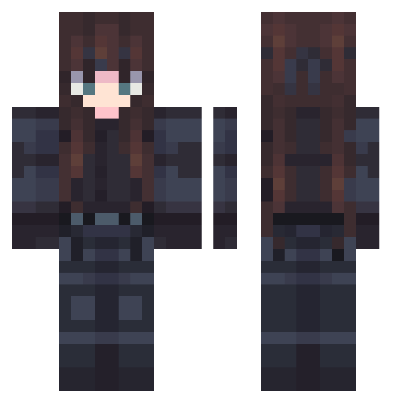BoyAndDog Minecraft skin, front and back view