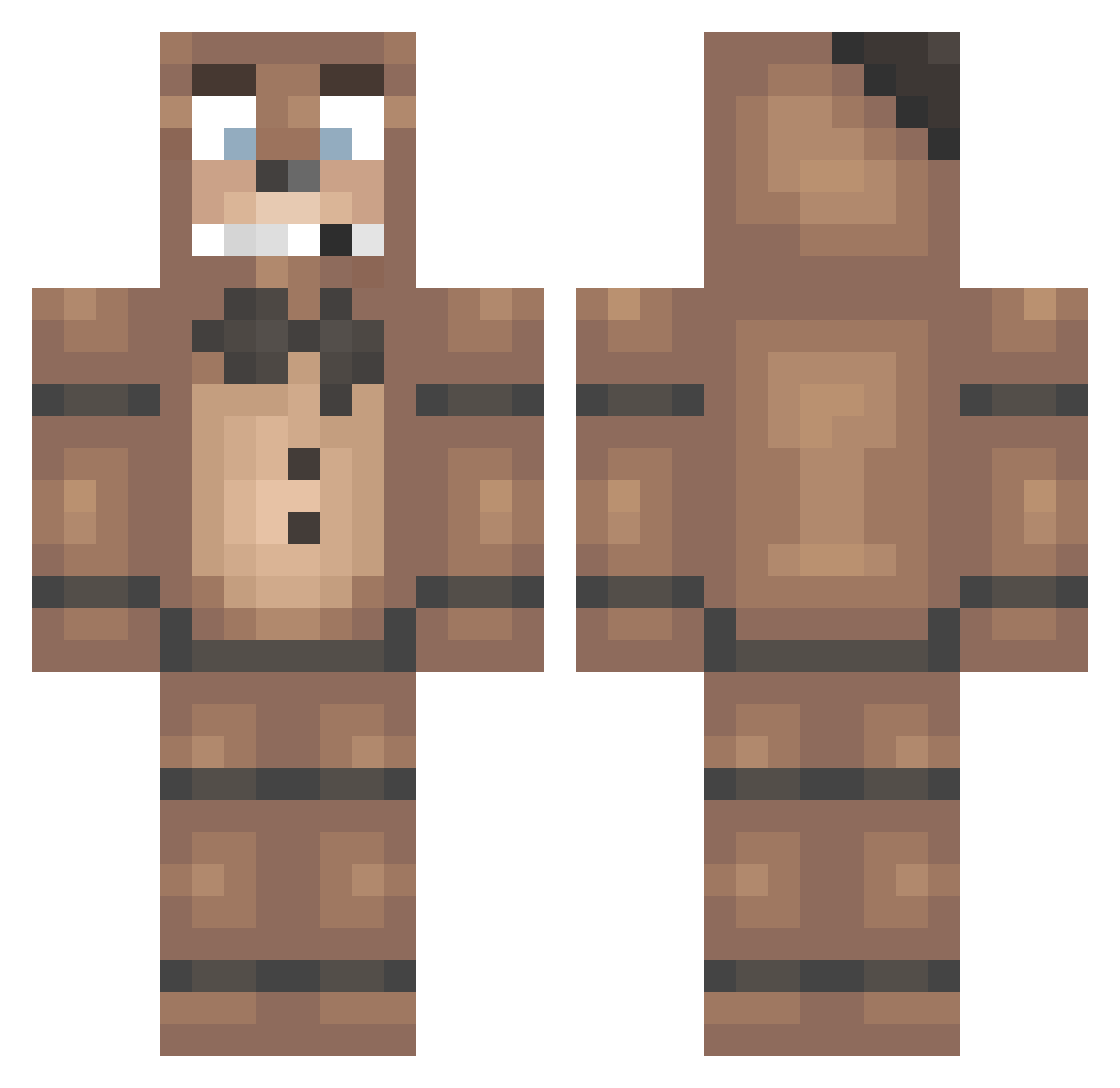 Antari99 Minecraft skin, front and back view