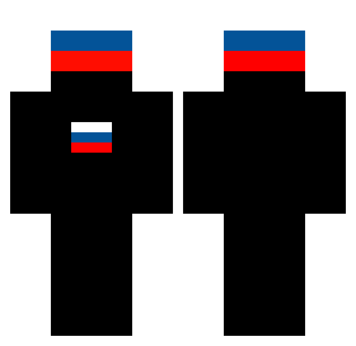 ZOV_RUS Minecraft skin, front and back view