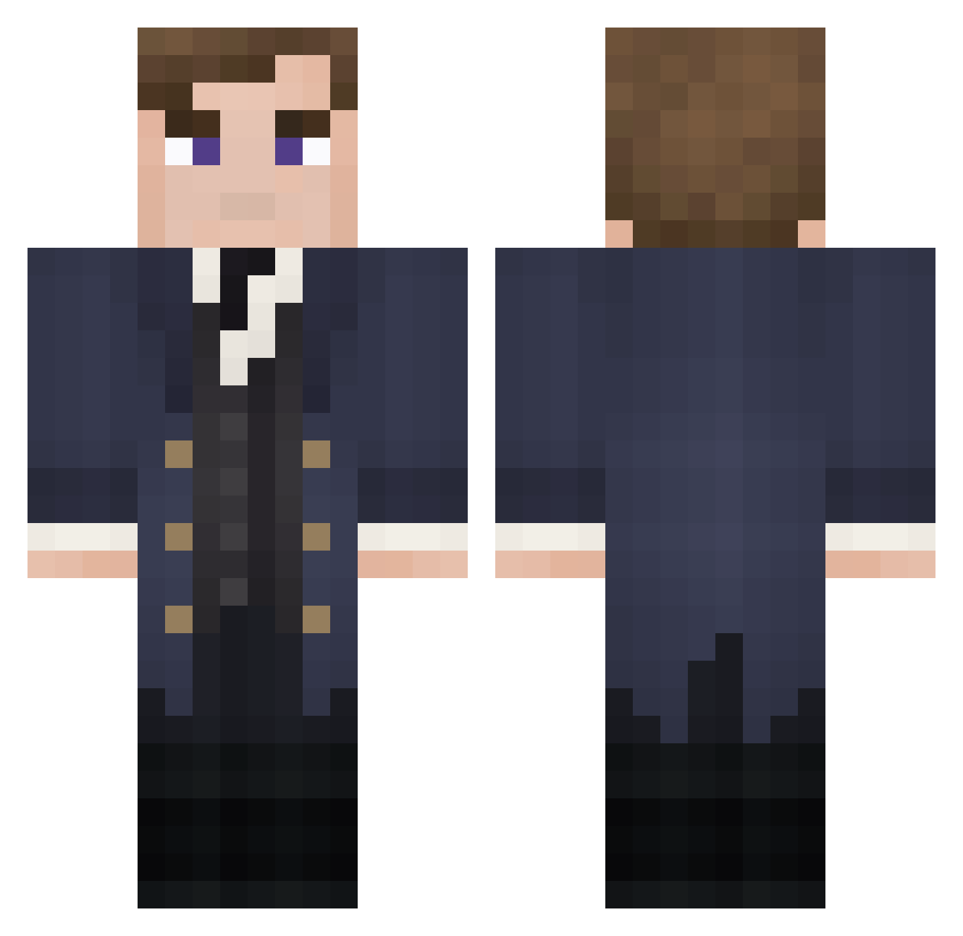Sonapax Minecraft skin, front and back view