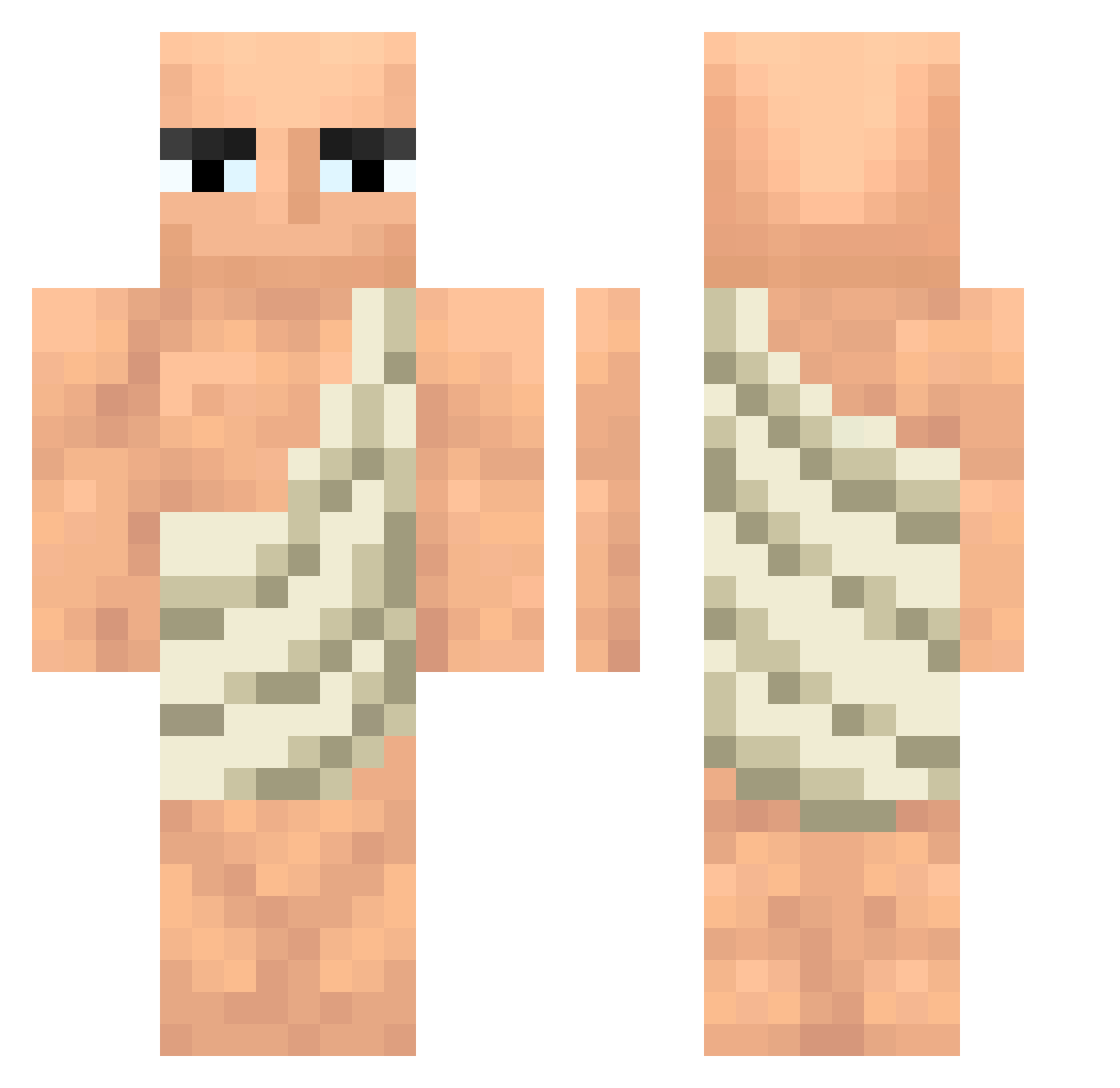 dduck2 Minecraft skin, front and back view