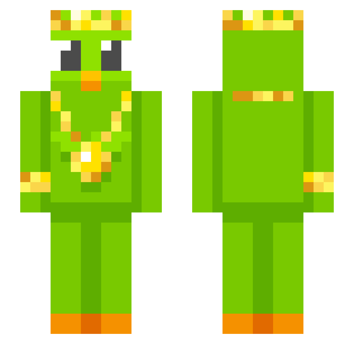 SON14KA Minecraft skin, front and back view