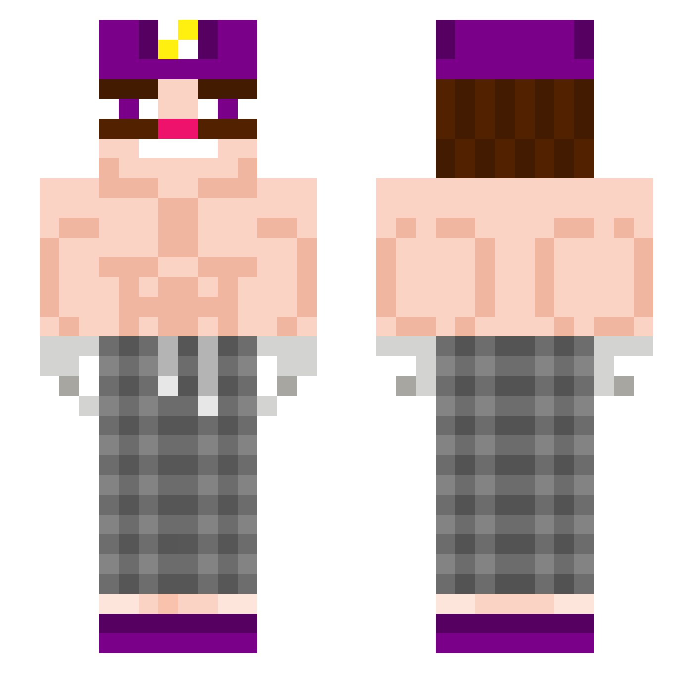 My___Butt Minecraft skin, front and back view