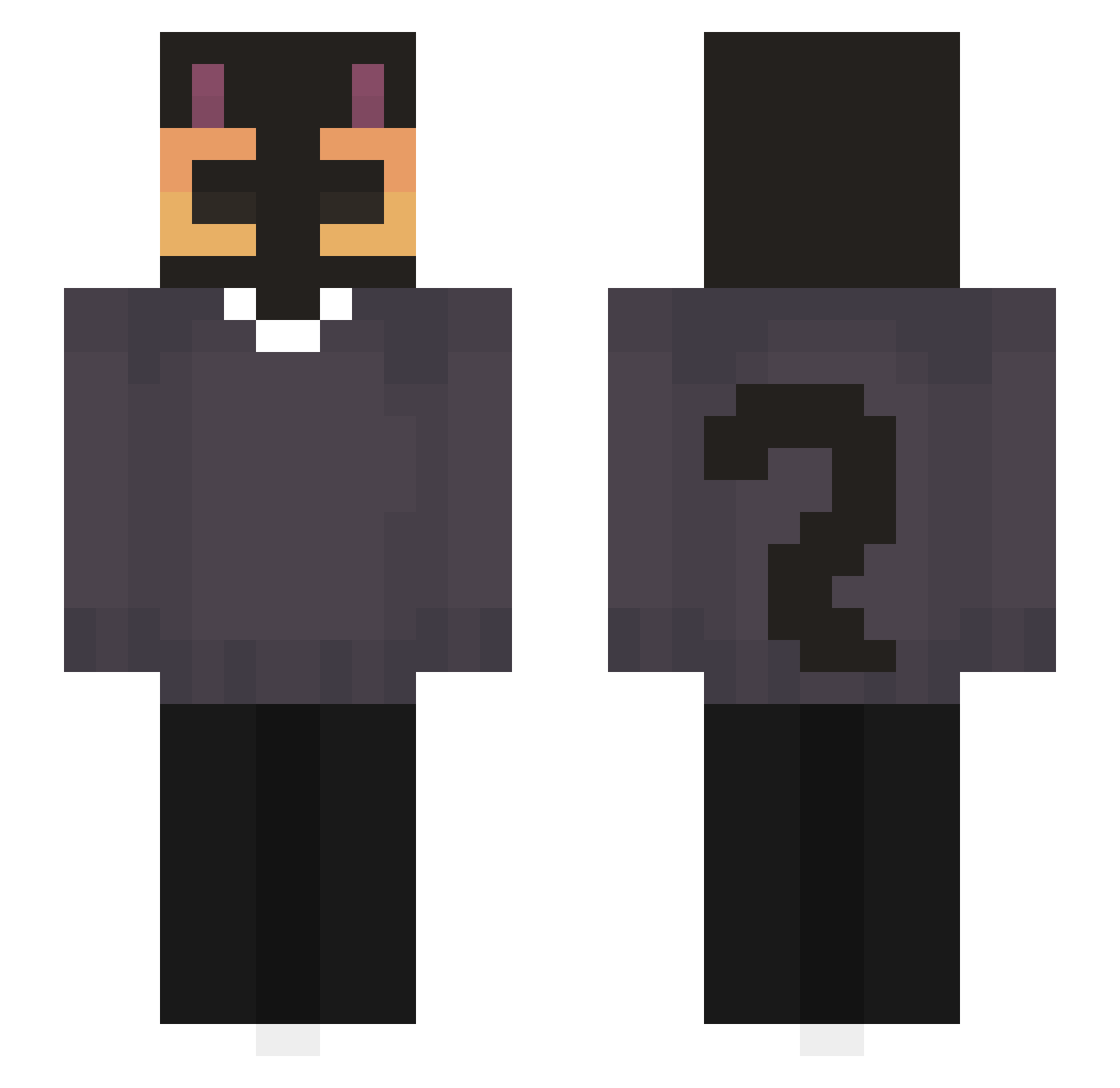 flottevilse Minecraft skin, front and back view