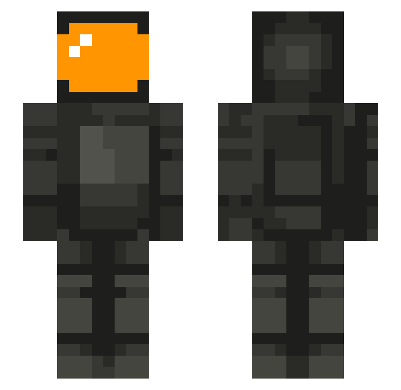 Sanvectiya Minecraft skin, front and back view