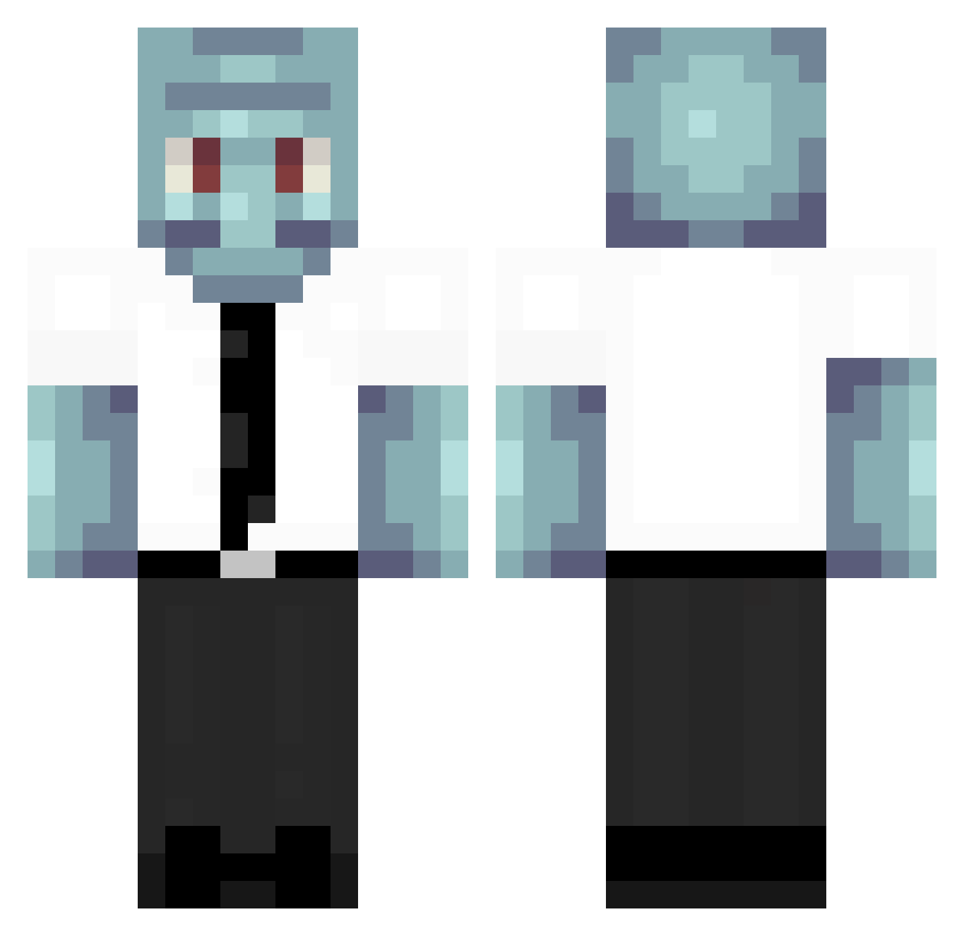 Harryjordan Minecraft skin, front and back view