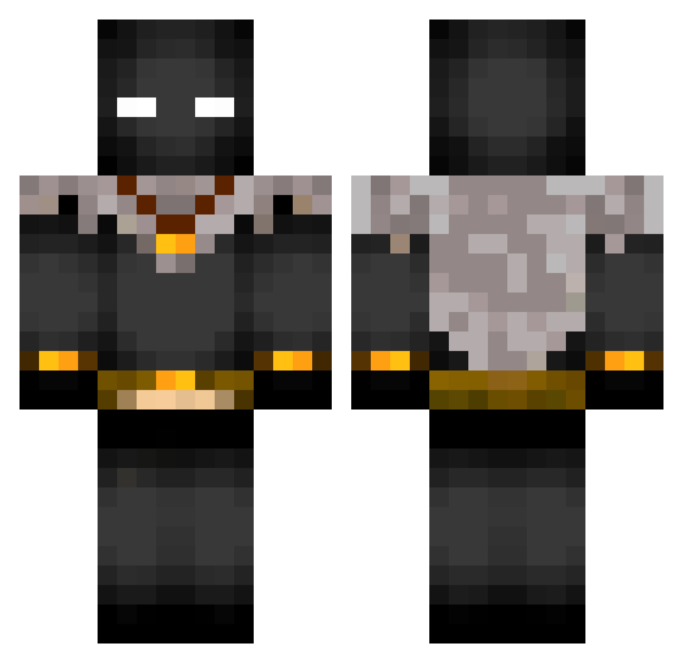 xXHeeroZXx Minecraft skin, front and back view