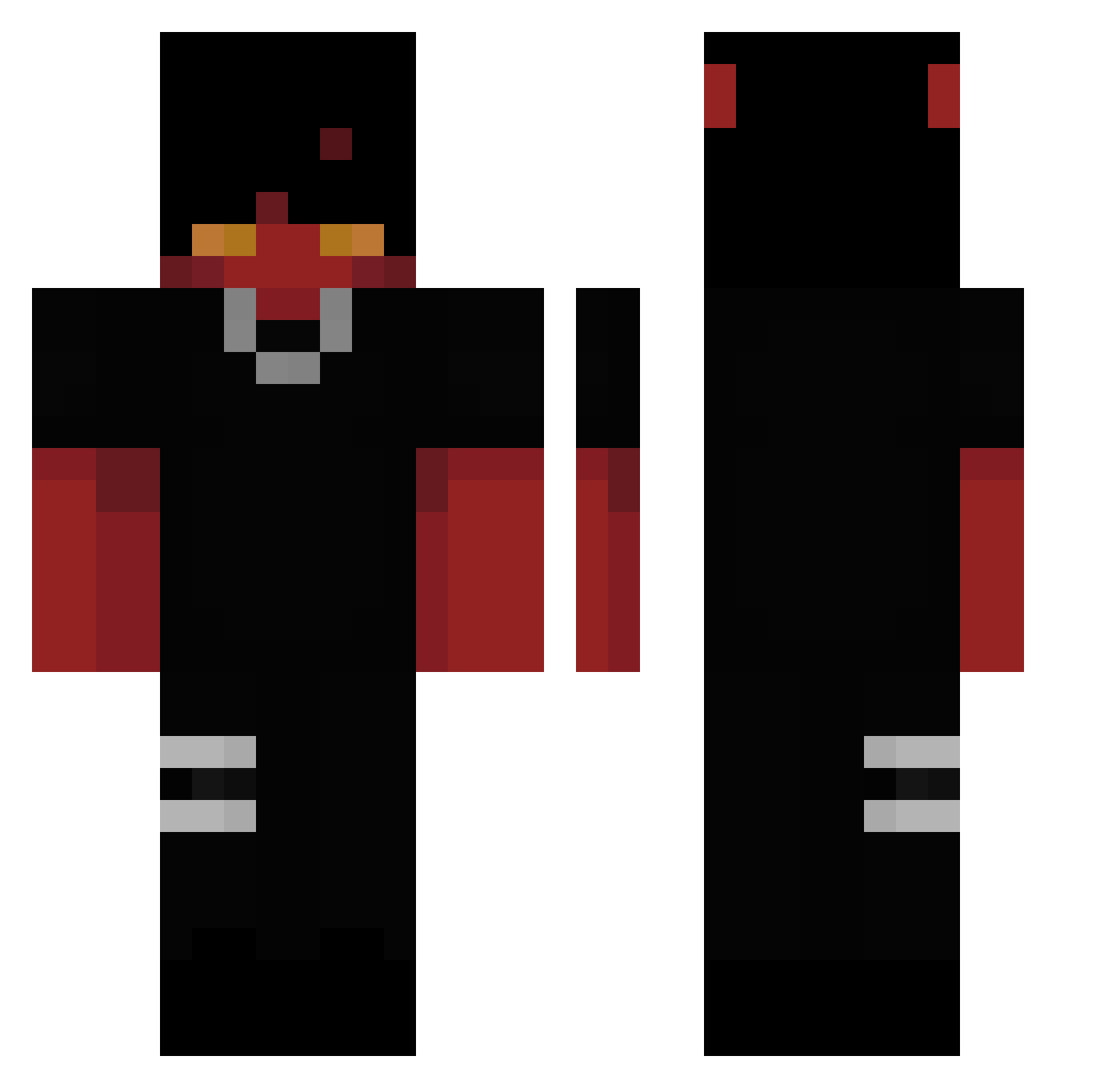 Saiidfireman Minecraft skin, front and back view
