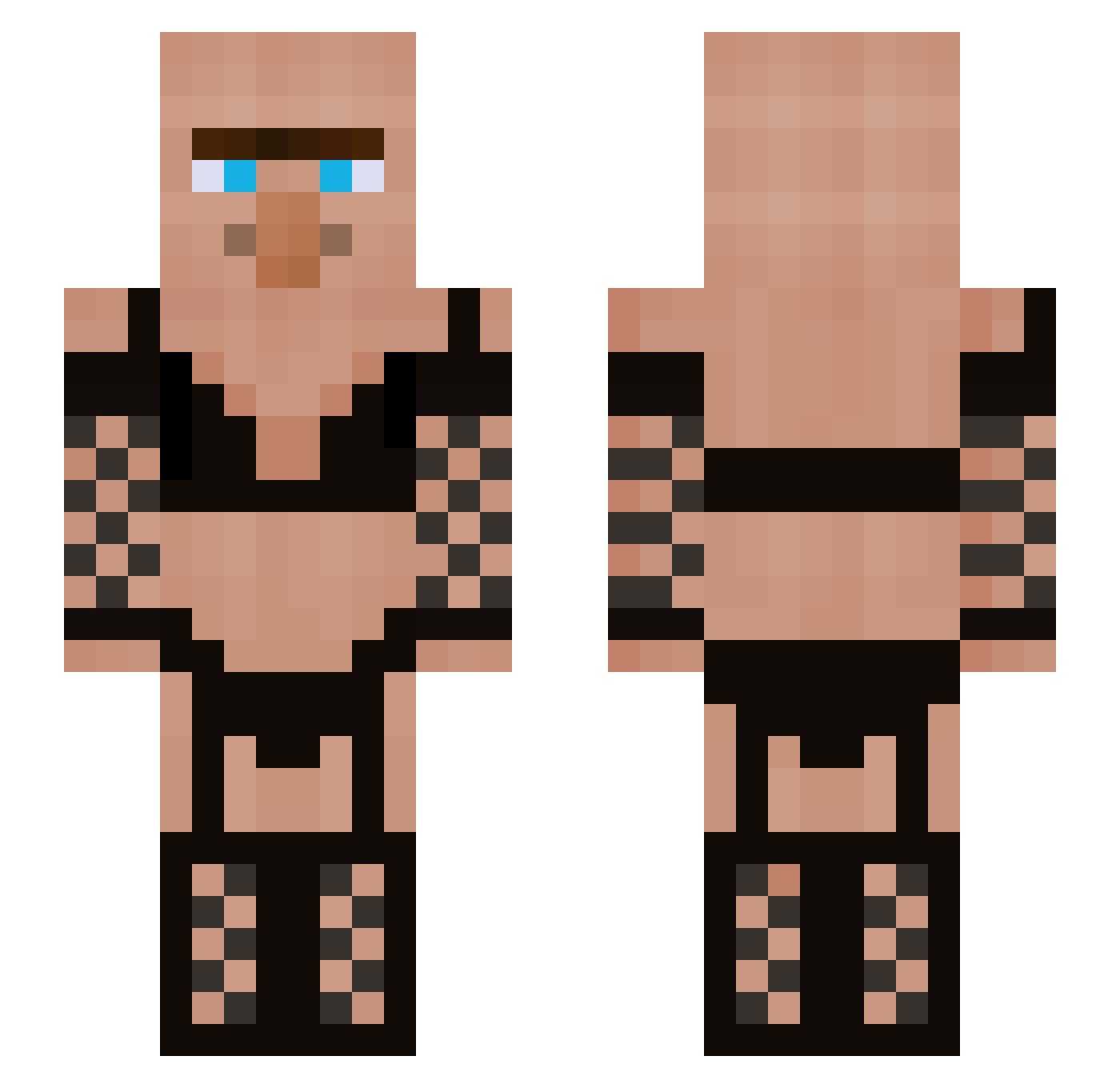 JulesMinor Minecraft skin, front and back view
