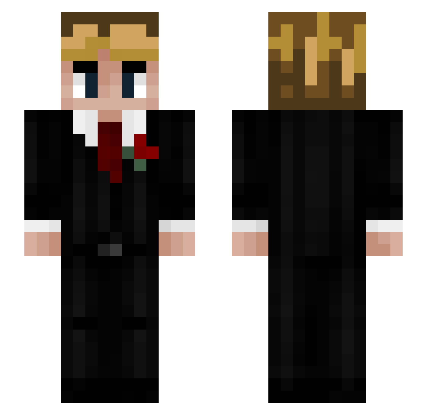 Hasi6 Minecraft skin, front and back view