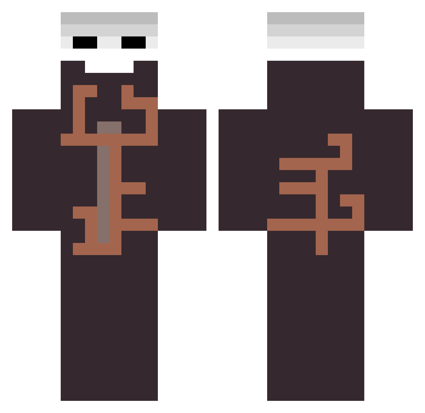 AntaresOneTwo3 Minecraft skin, front and back view