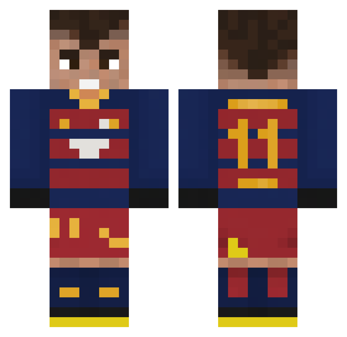 guicel Minecraft skin, front and back view