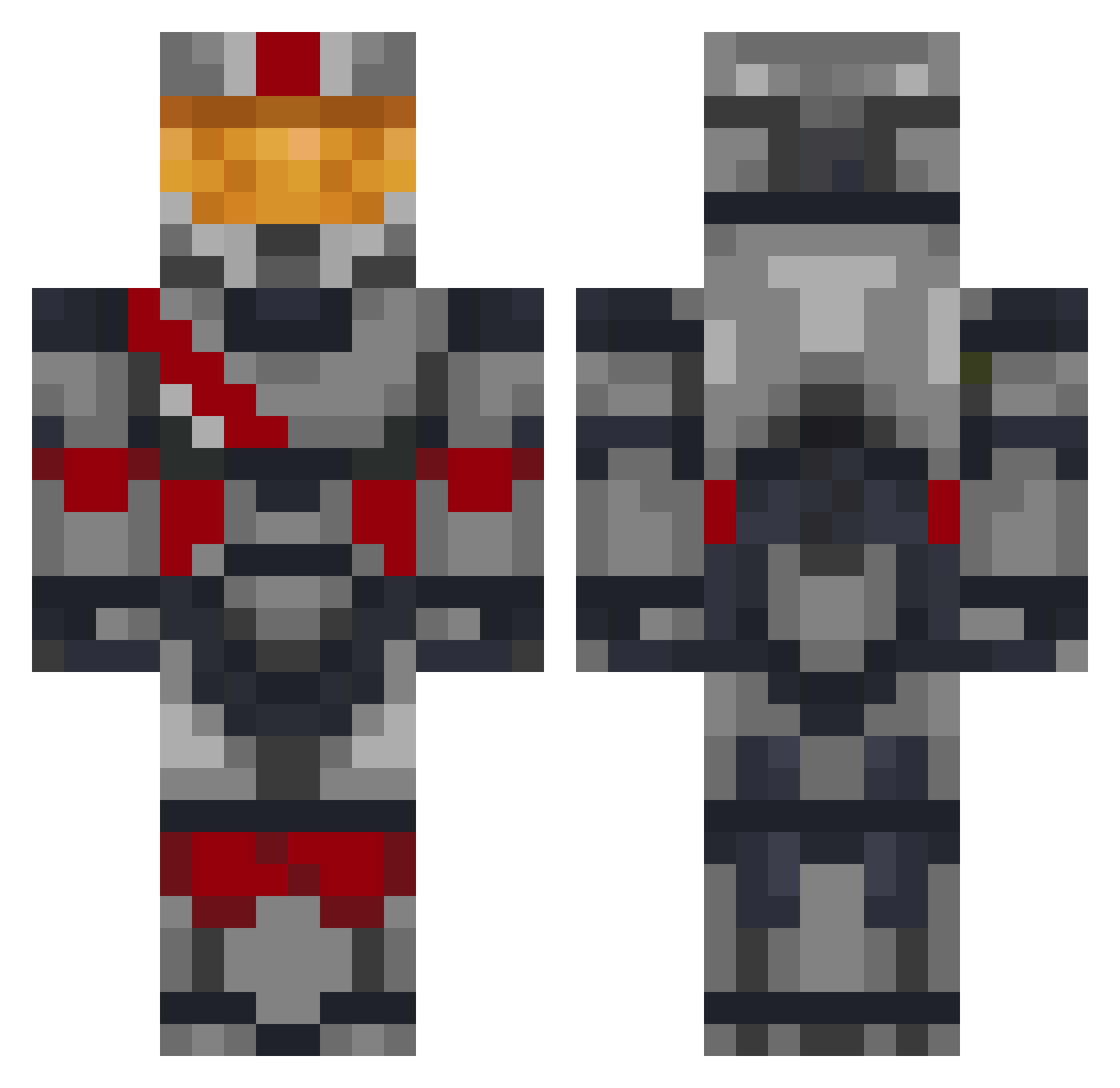 ZombieNate Minecraft skin, front and back view