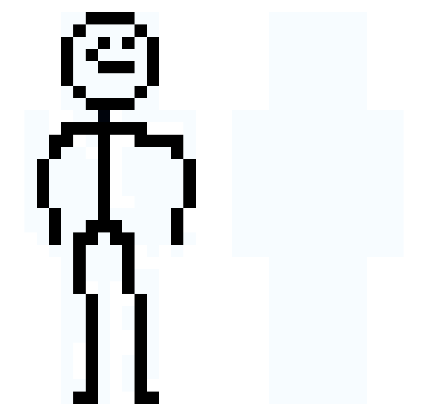 Andrevv Minecraft skin, front and back view