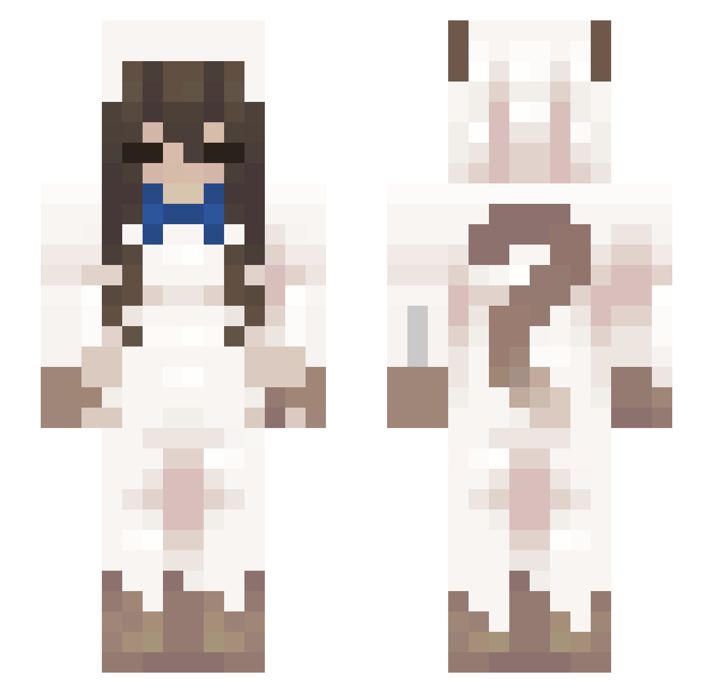 Wizardd0Cat Minecraft skin, front and back view