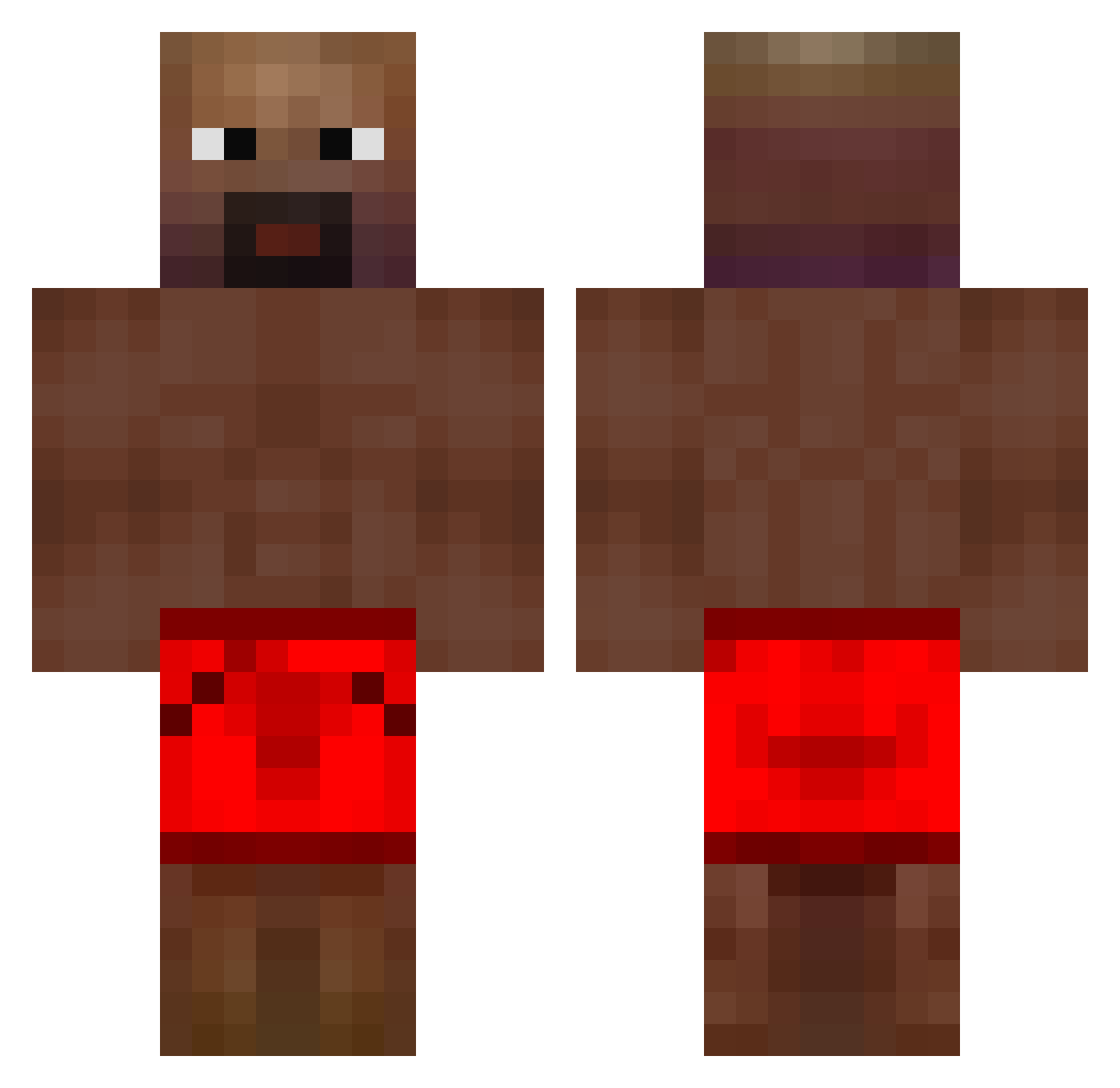McGrzes Minecraft skin, front and back view