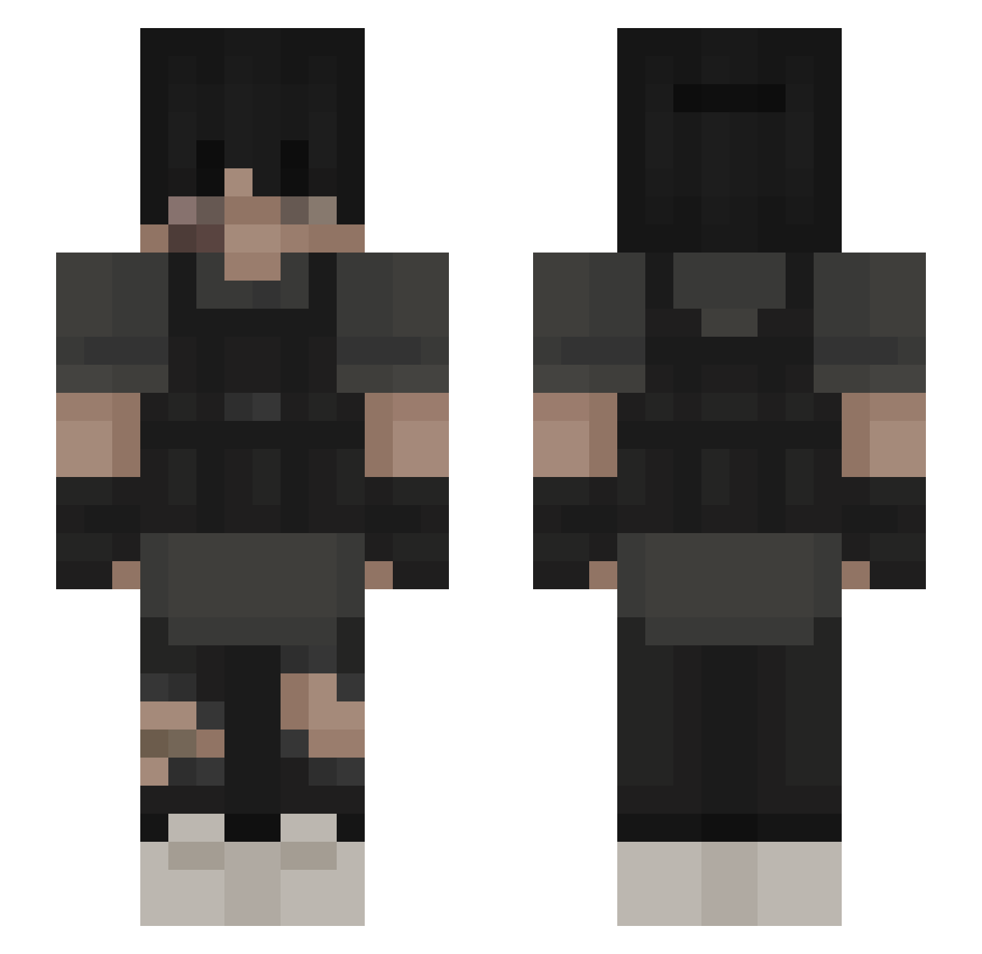 waynedzn Minecraft skin, front and back view