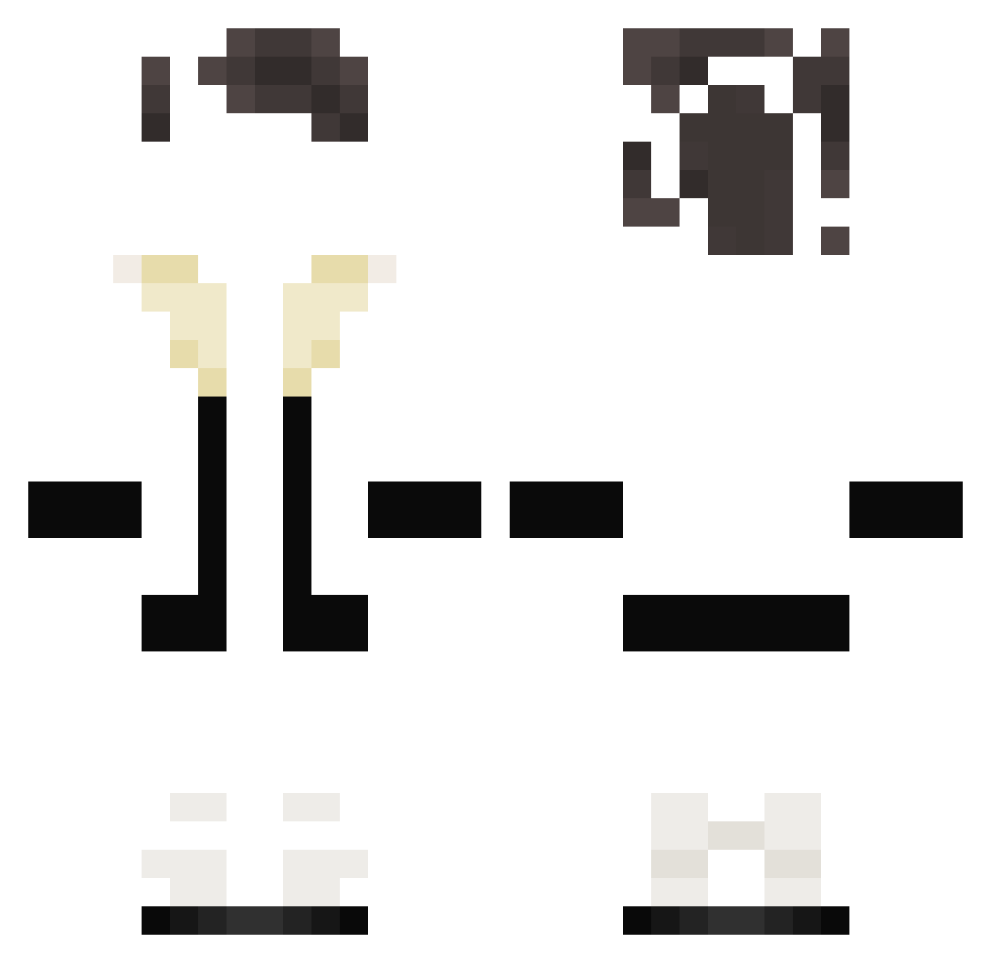 Riceon22 Minecraft skin, front and back view