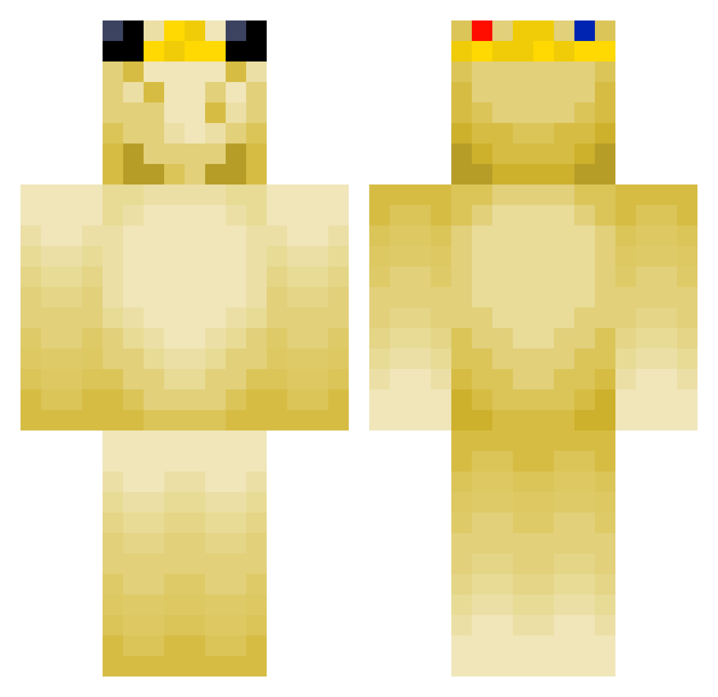 yleoj Minecraft skin, front and back view