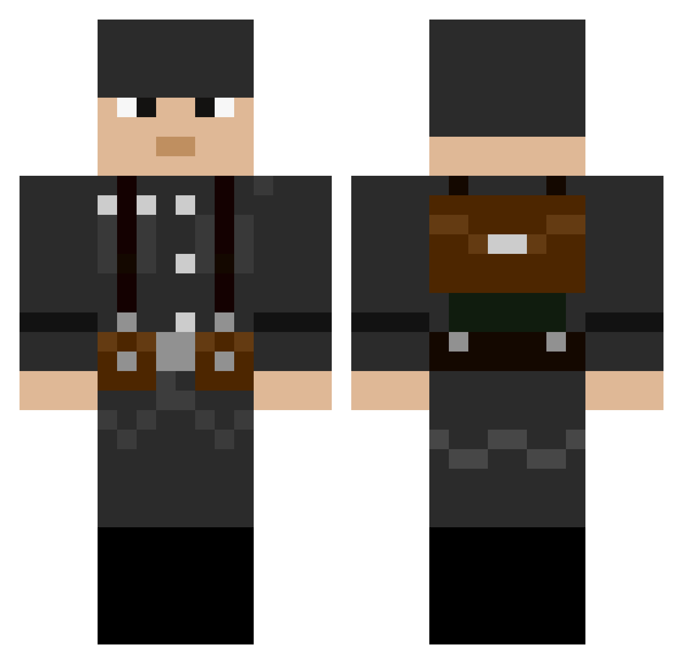 WellsworthVicar Minecraft skin, front and back view