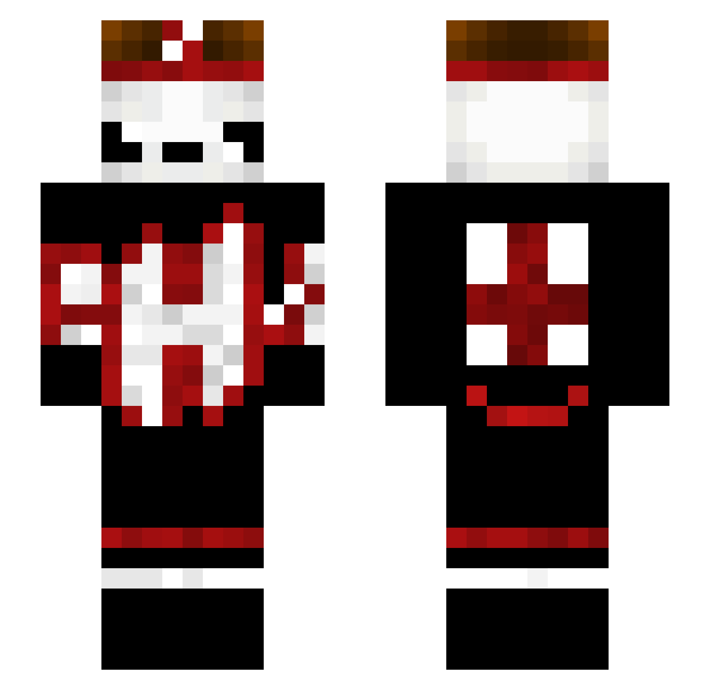 Maxymylyanmus Minecraft skin, front and back view