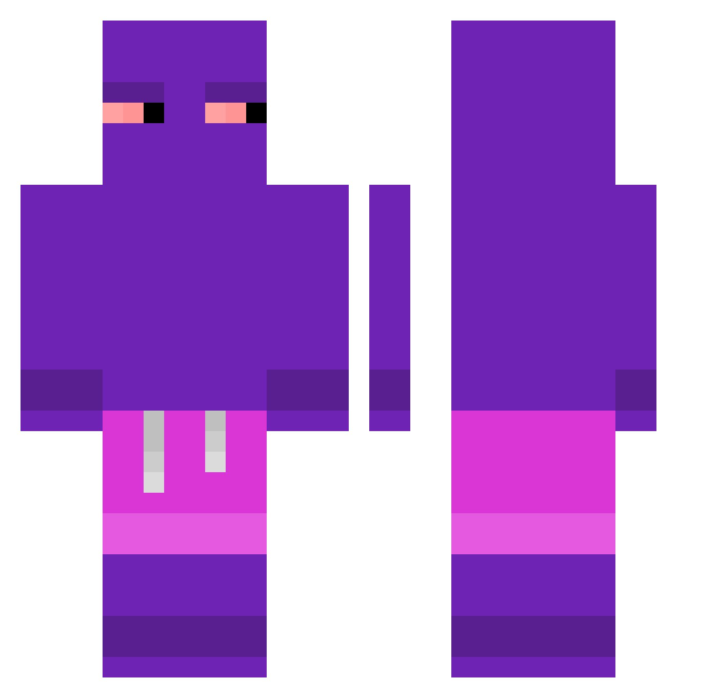 ThirdMade Minecraft skin, front and back view