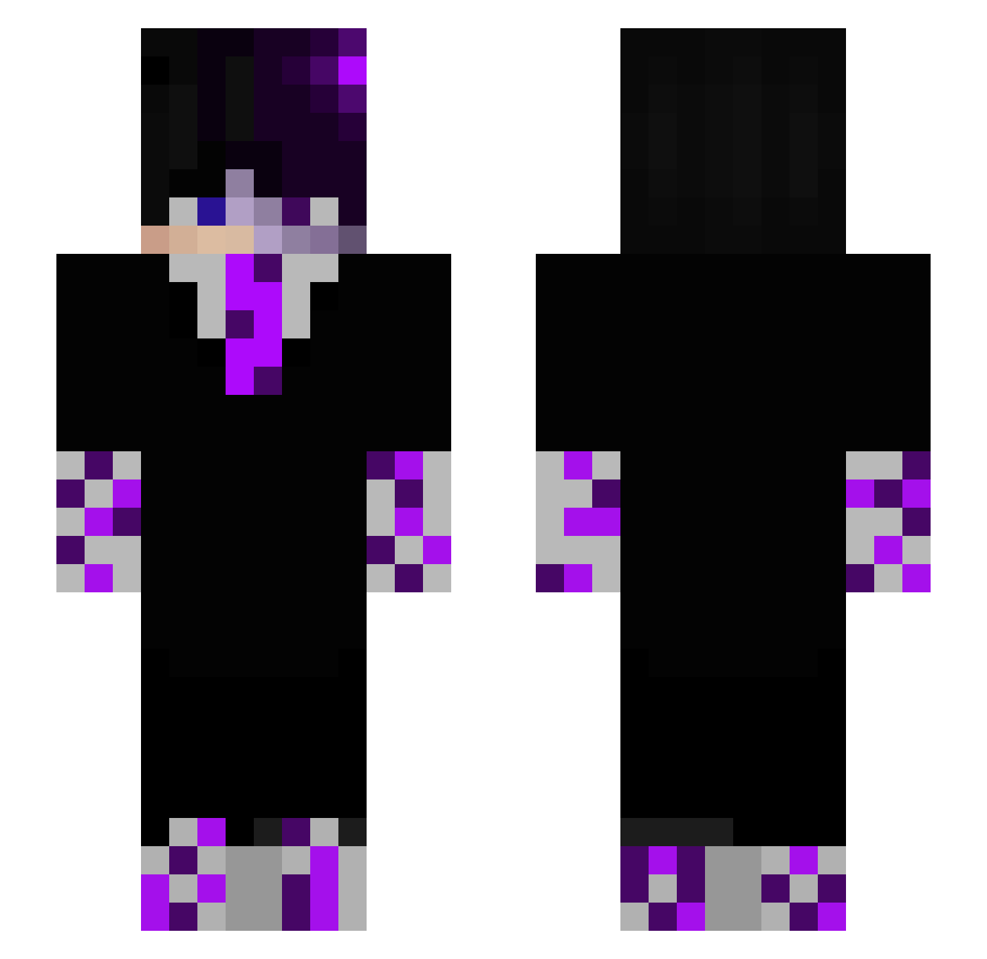 Willpill_ Minecraft skin, front and back view