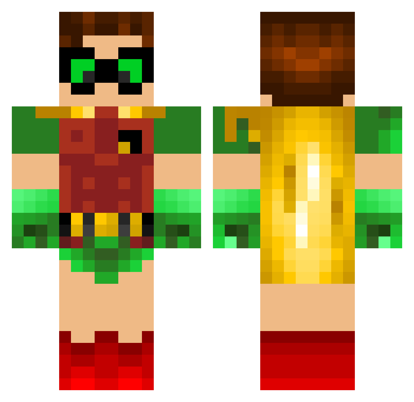 monkeyrylee08 Minecraft skin, front and back view