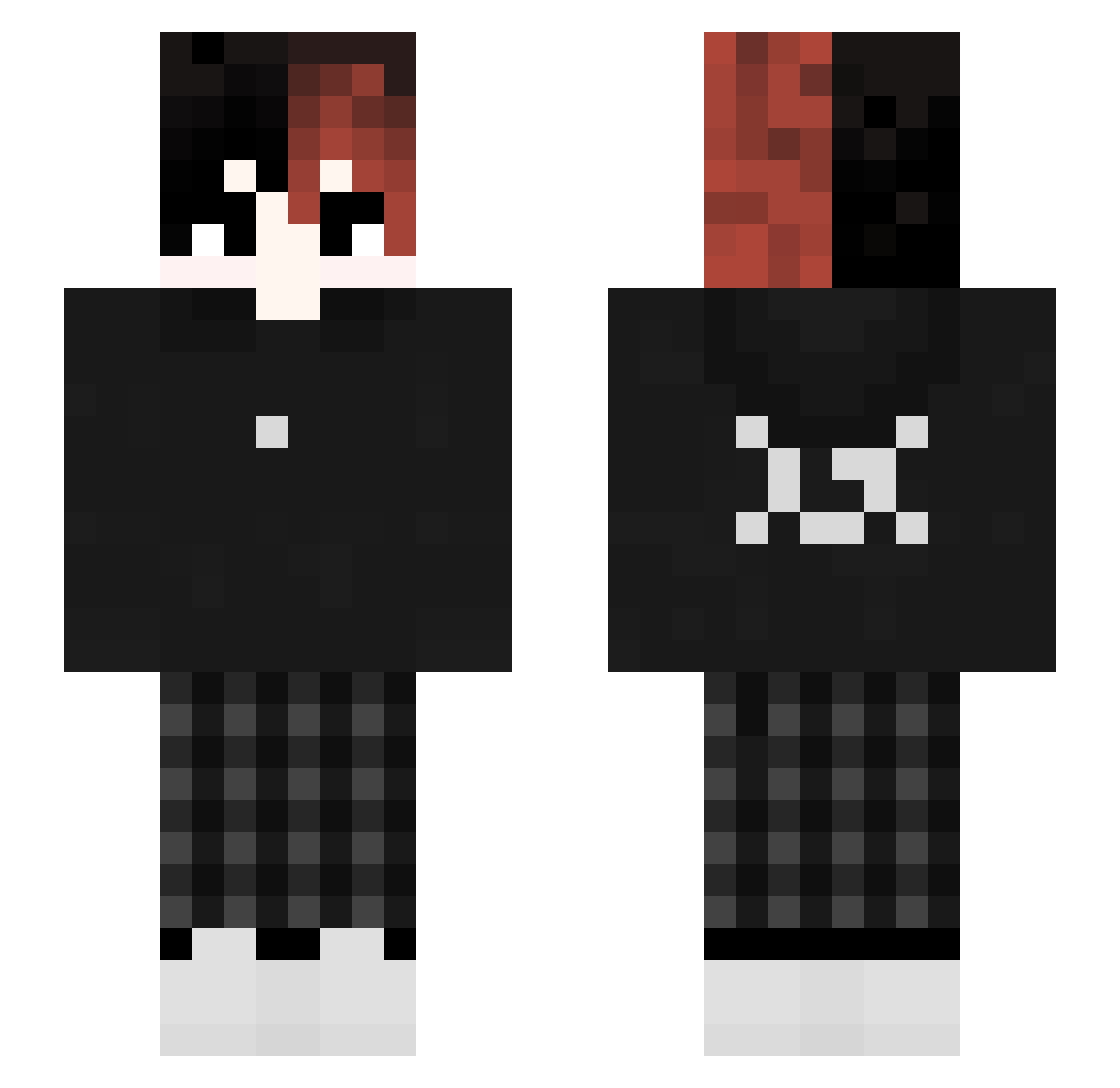 vgbhj Minecraft skin, front and back view