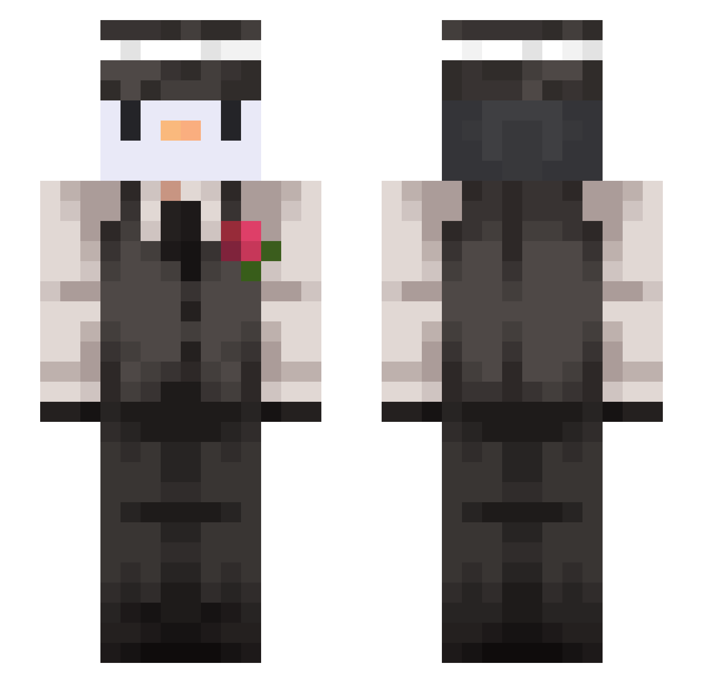 Pingwinek__ Minecraft skin, front and back view
