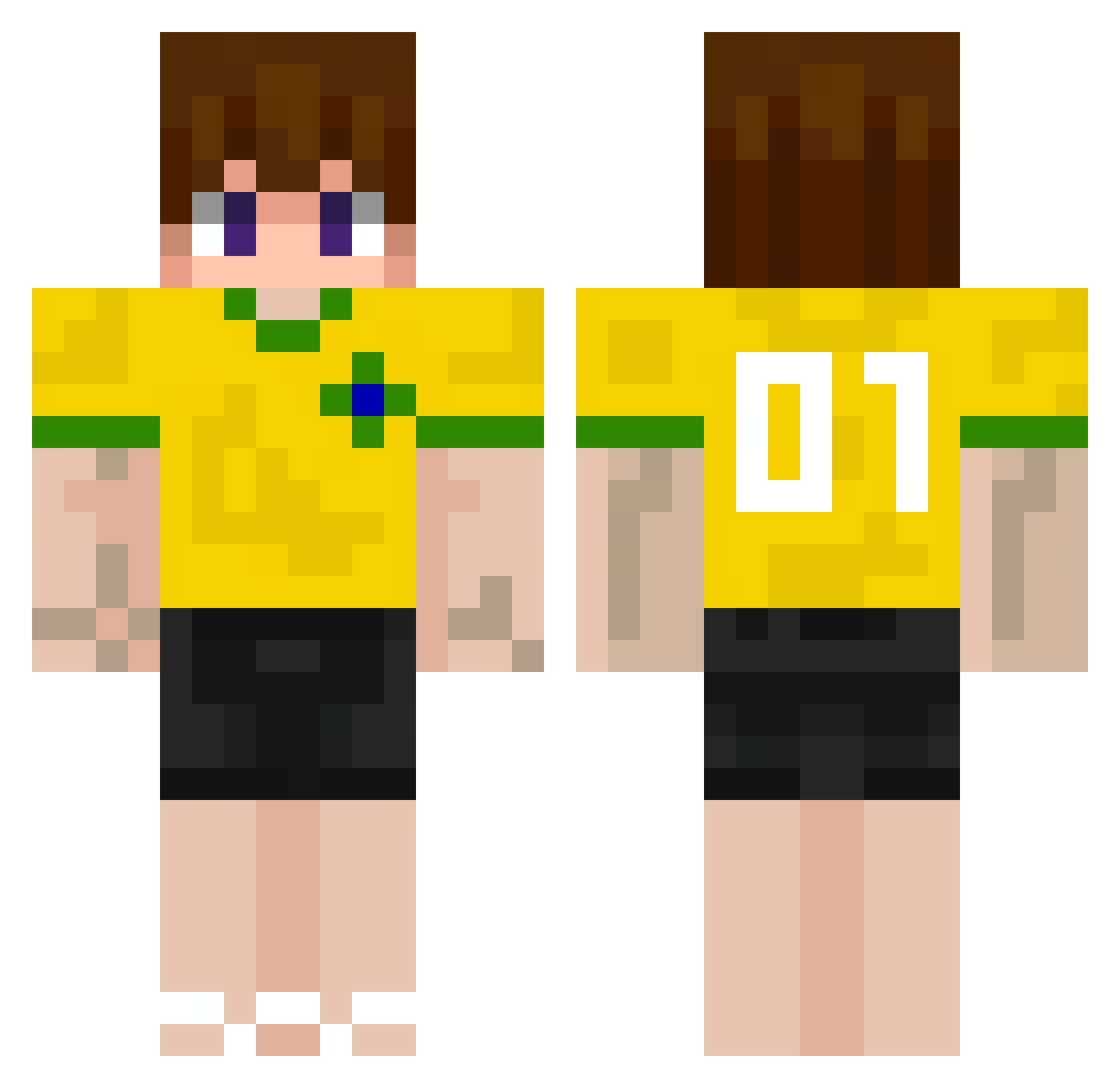 nelvizzz Minecraft skin, front and back view