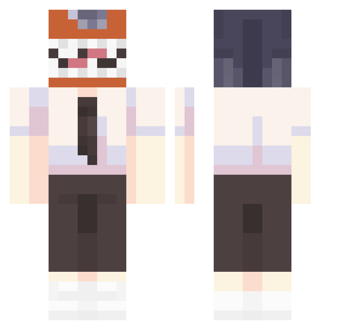 zrichardM9 Minecraft skin, front and back view