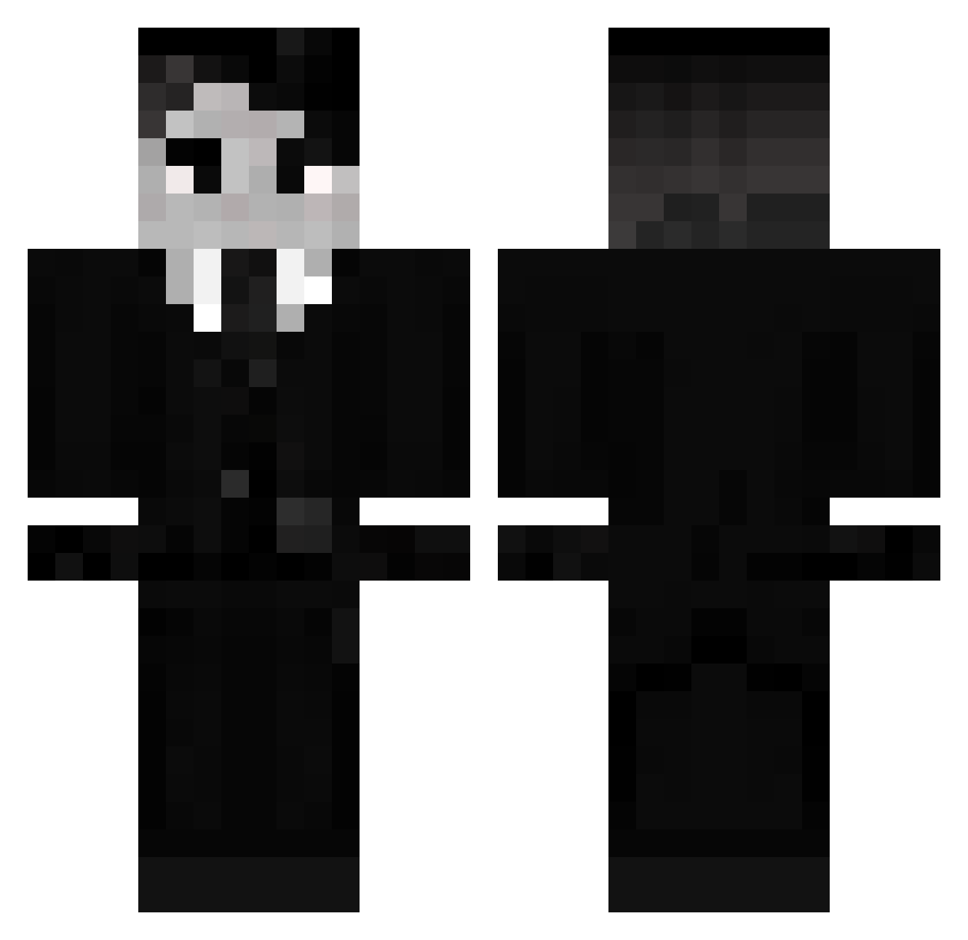 Hesto Minecraft skin, front and back view