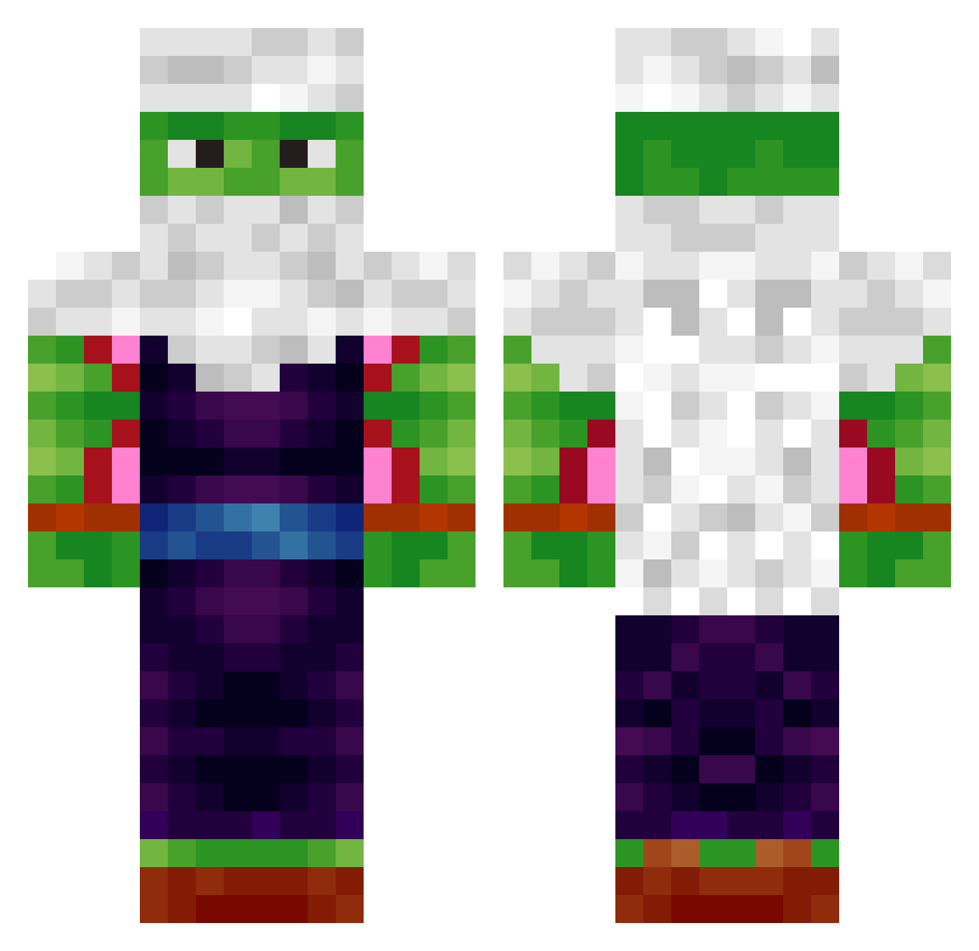 SosoJoeStar Minecraft skin, front and back view