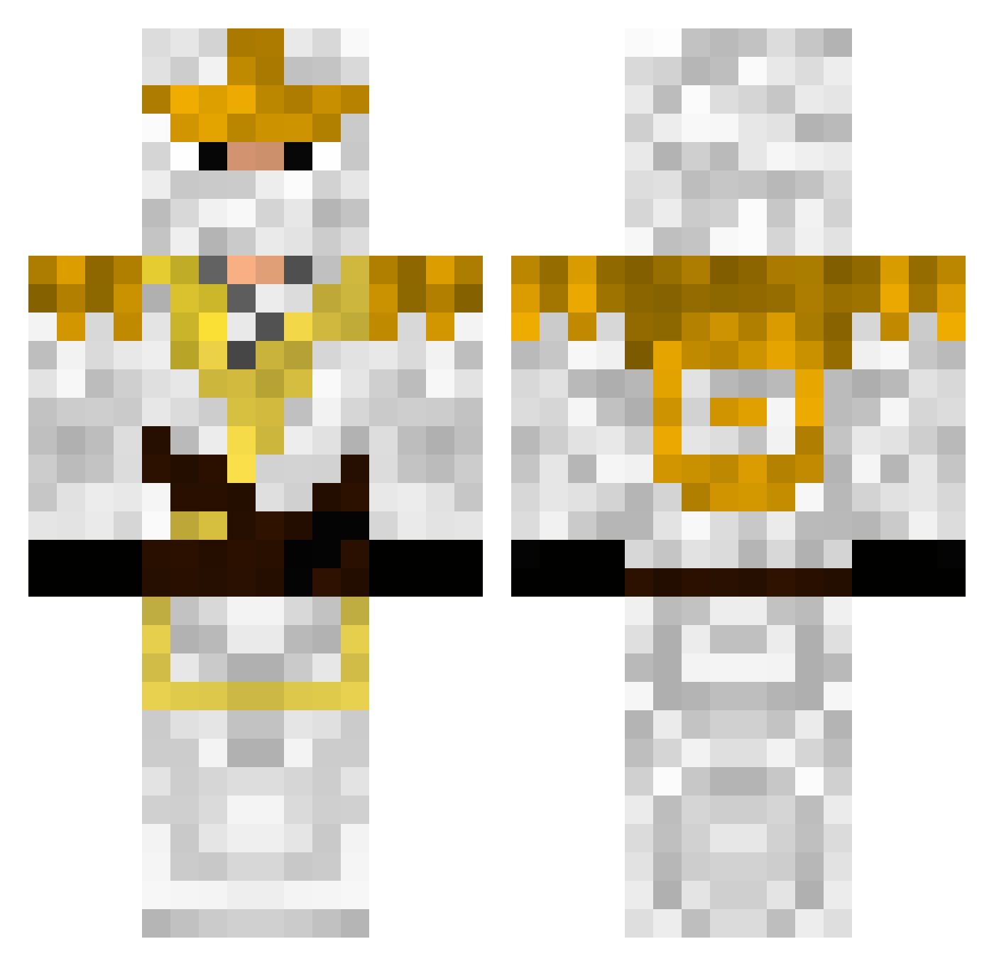 lvlq Minecraft skin, front and back view