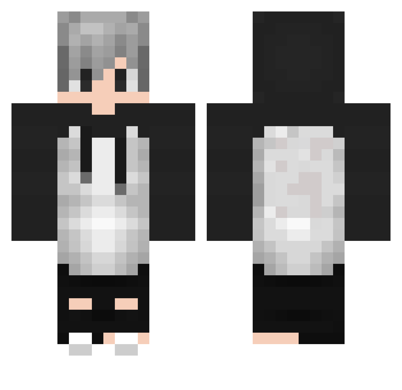 vemm Minecraft skin, front and back view