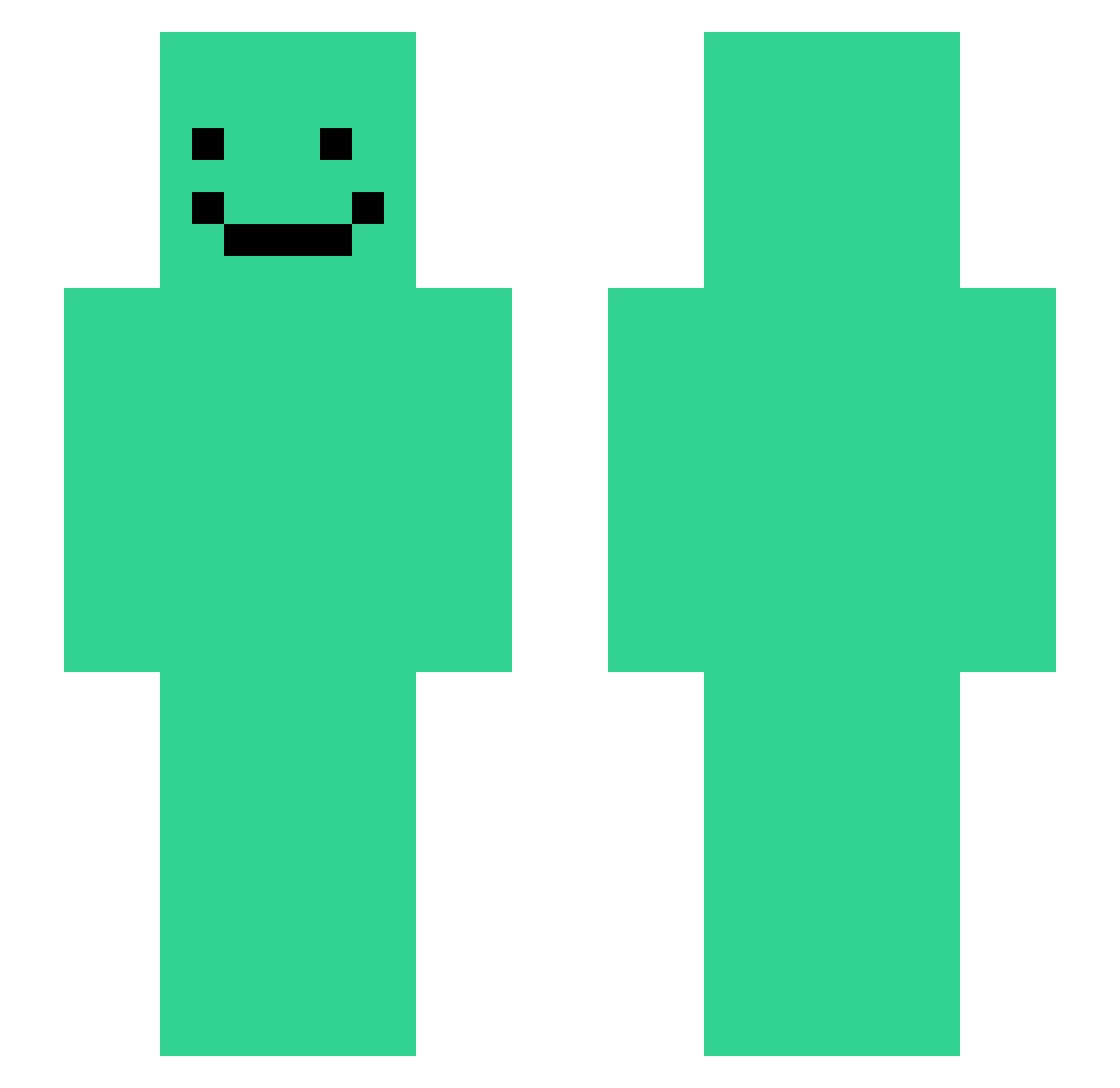 Superspazz2020 Minecraft skin, front and back view