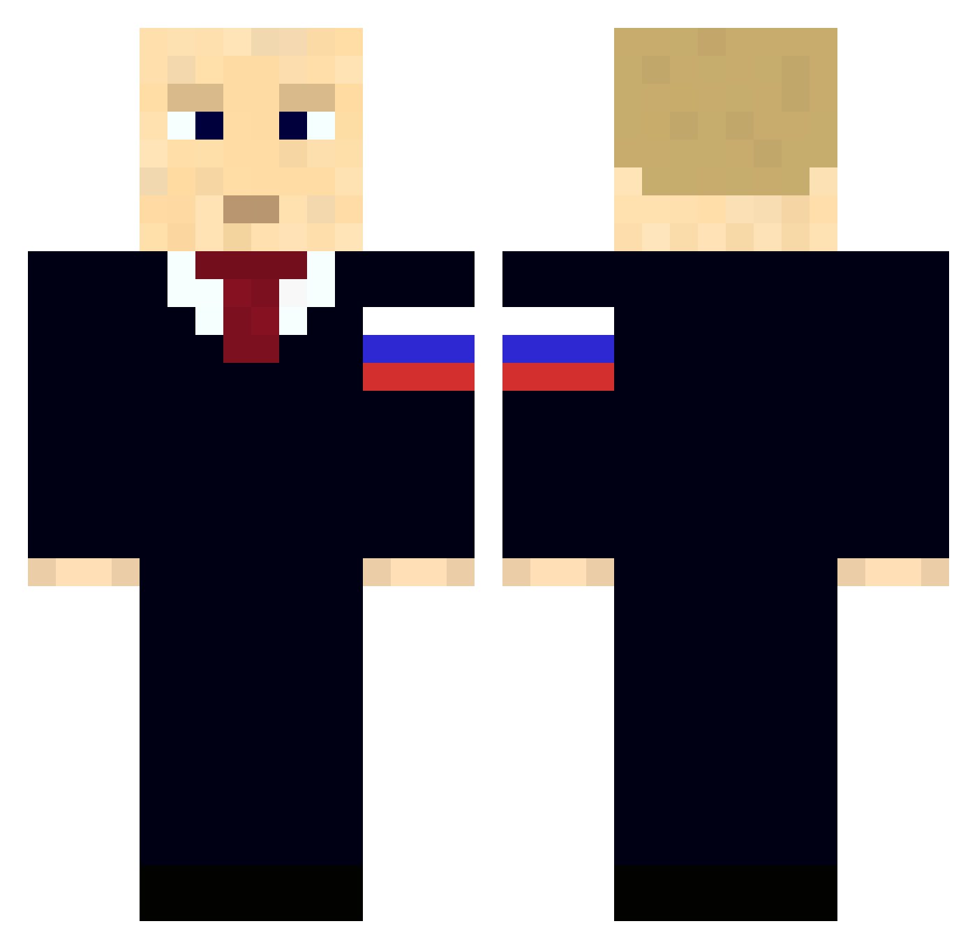 k_polo Minecraft skin, front and back view