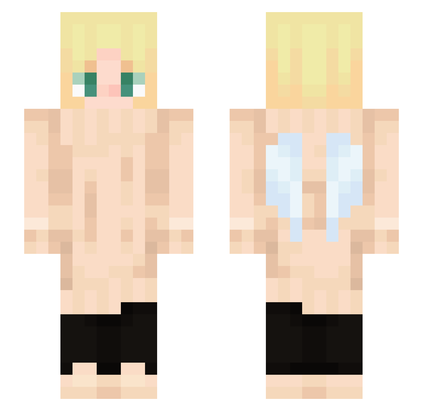 northmost Minecraft skin, front and back view