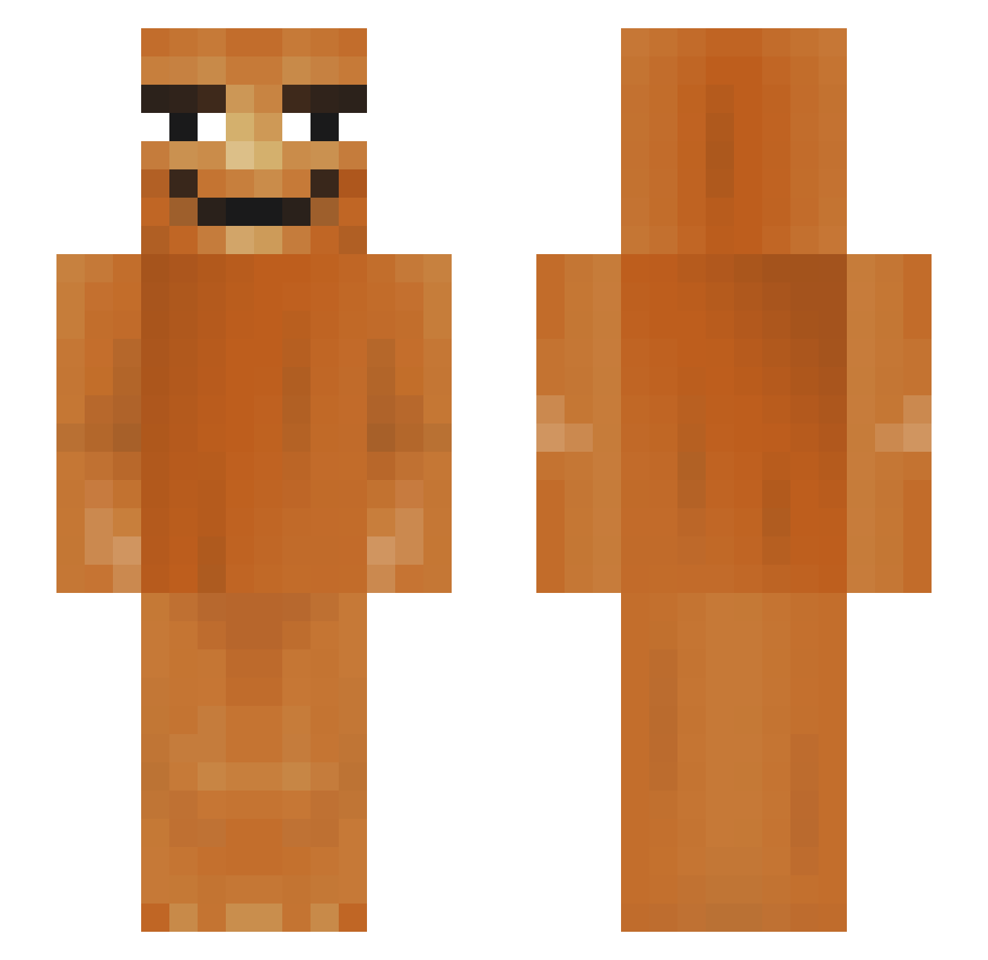 reapels Minecraft skin, front and back view