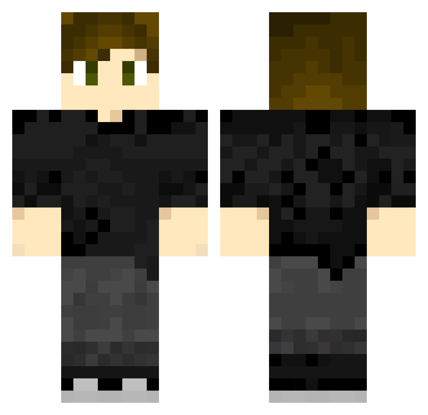VerumGamer Minecraft skin, front and back view