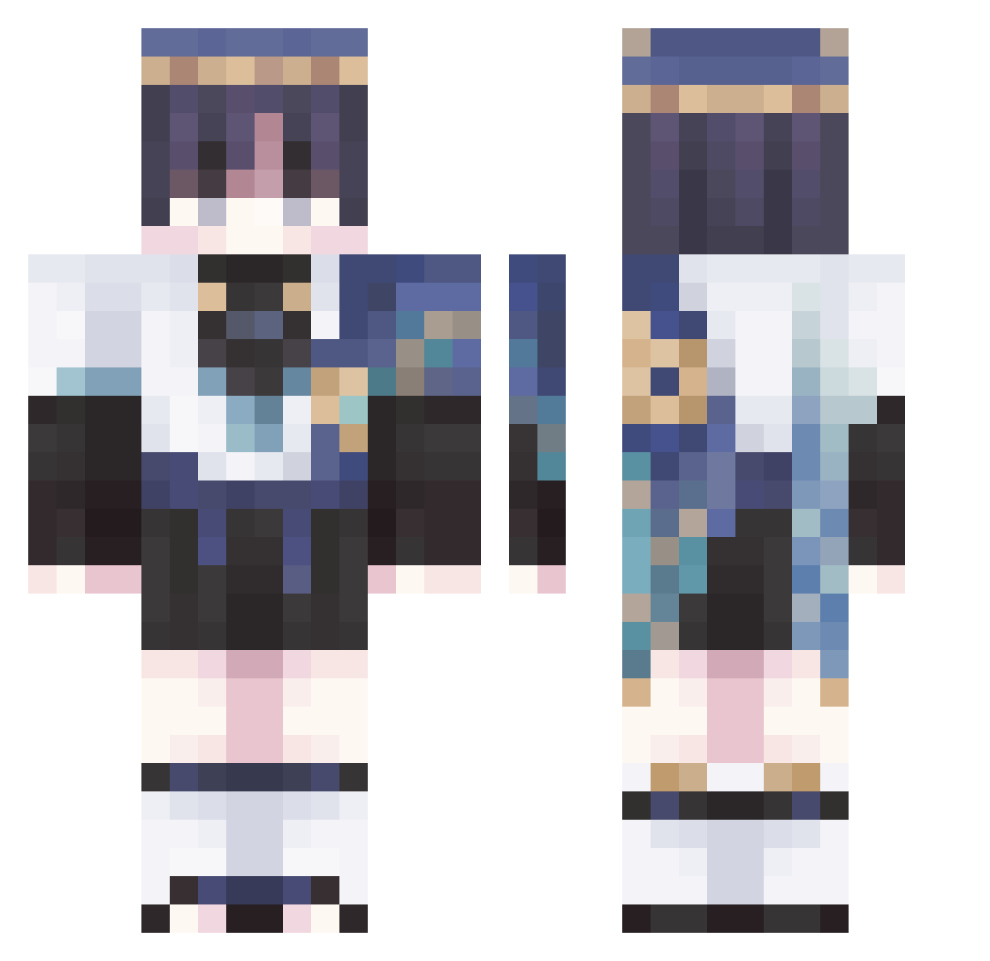 zydfbyscmc Minecraft skin, front and back view