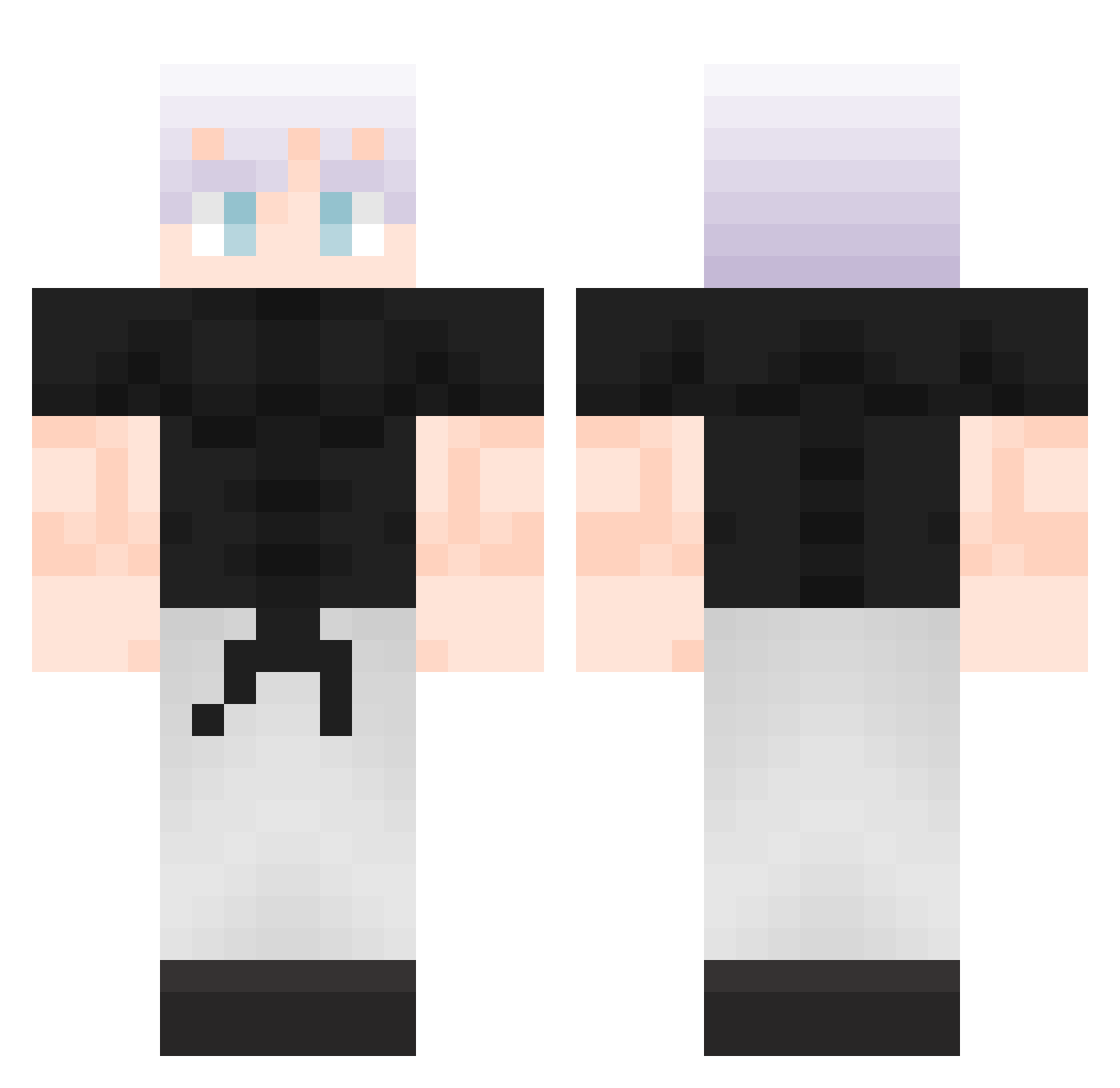 SuperEwokGamer Minecraft skin, front and back view