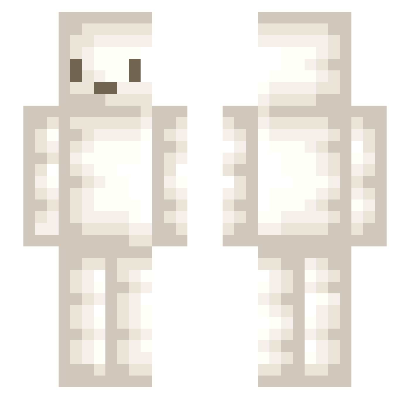 kojokami Minecraft skin, front and back view