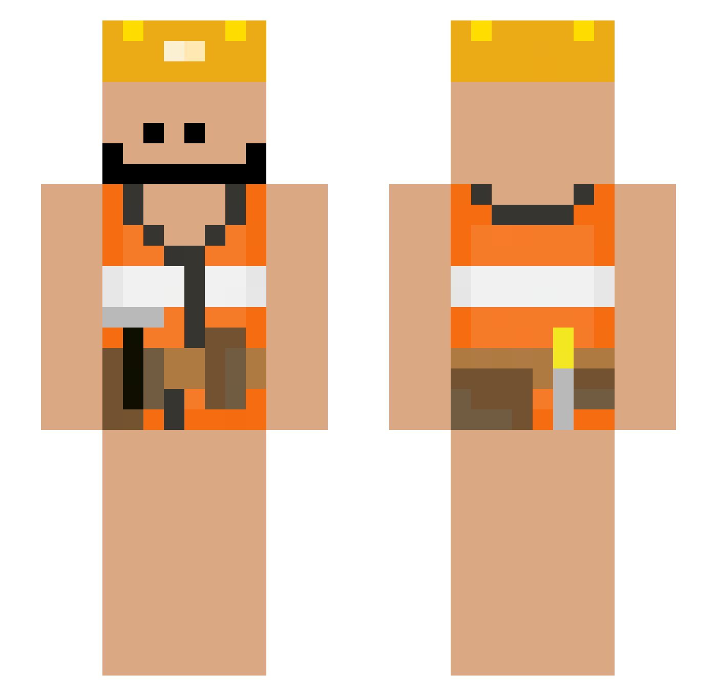 MilkaF4anek_ Minecraft skin, front and back view