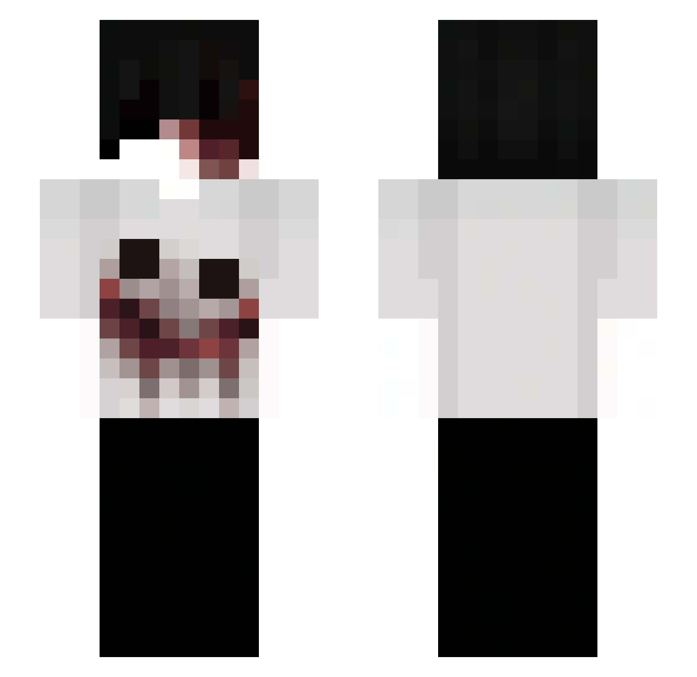 Jaceloll Minecraft skin, front and back view