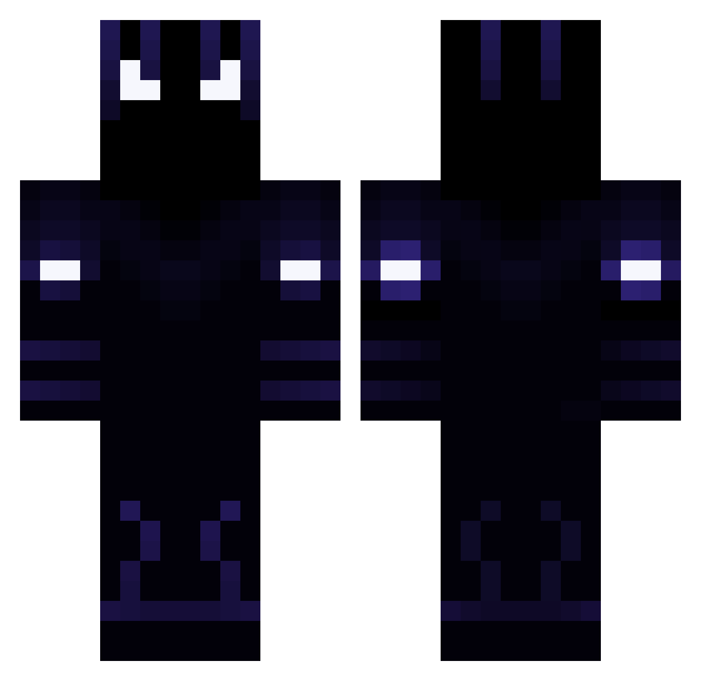 Zylink Minecraft skin, front and back view